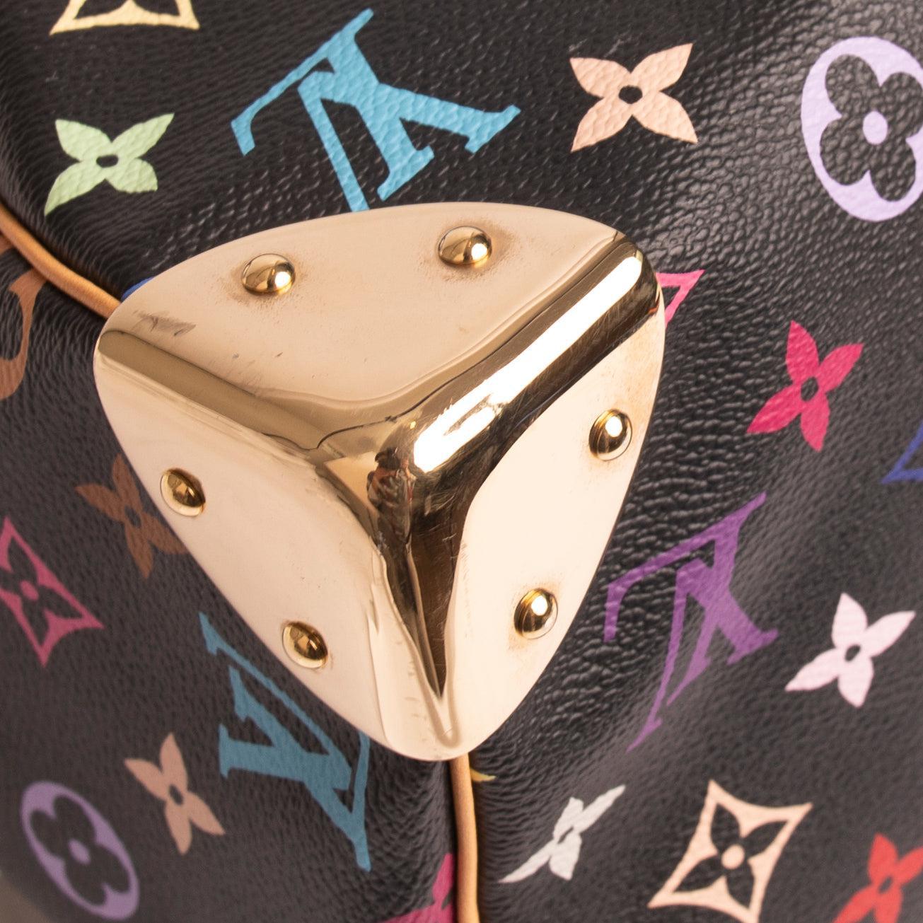 Louis Vuitton Black Multicolore Speedy 30