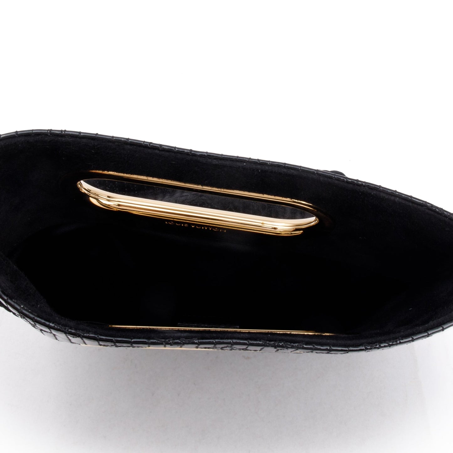 Louis Vuitton Black Suede Monogram Motard Afterdark Clutch