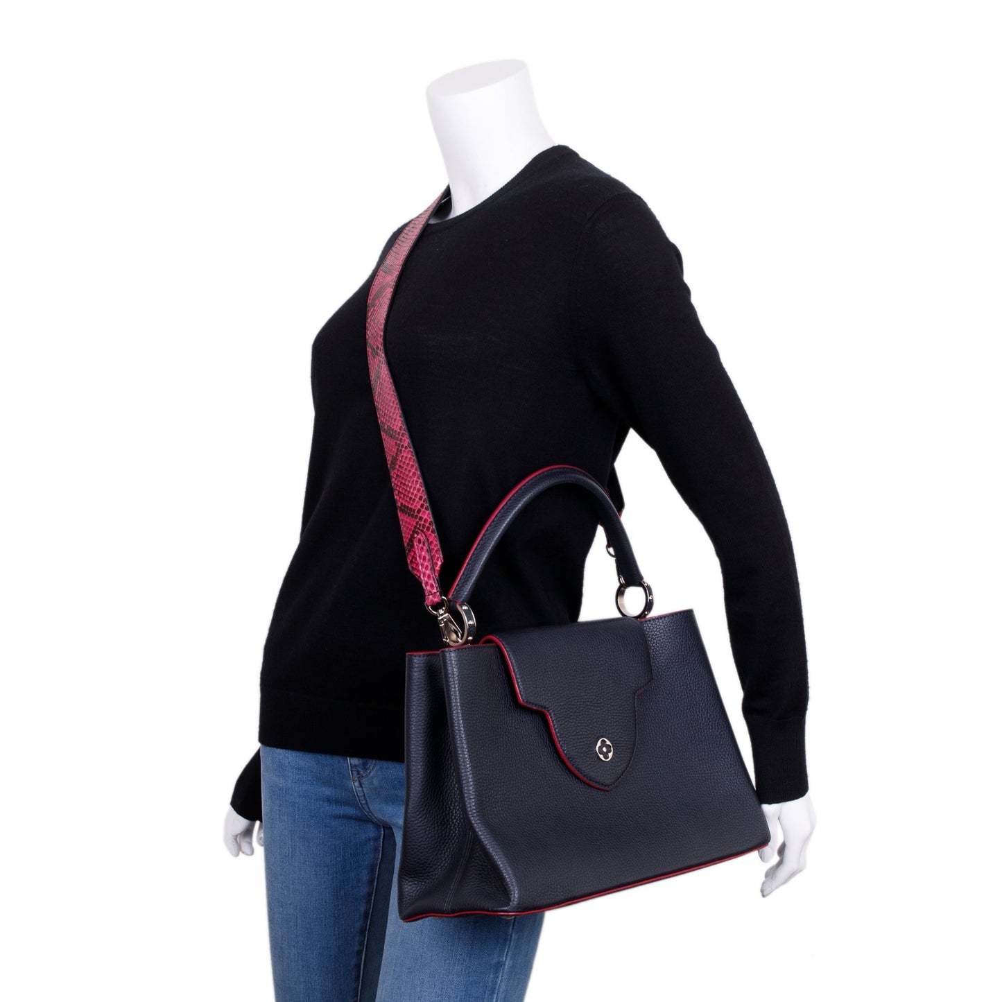 Louis Vuitton Black Taurillon Capucine GM