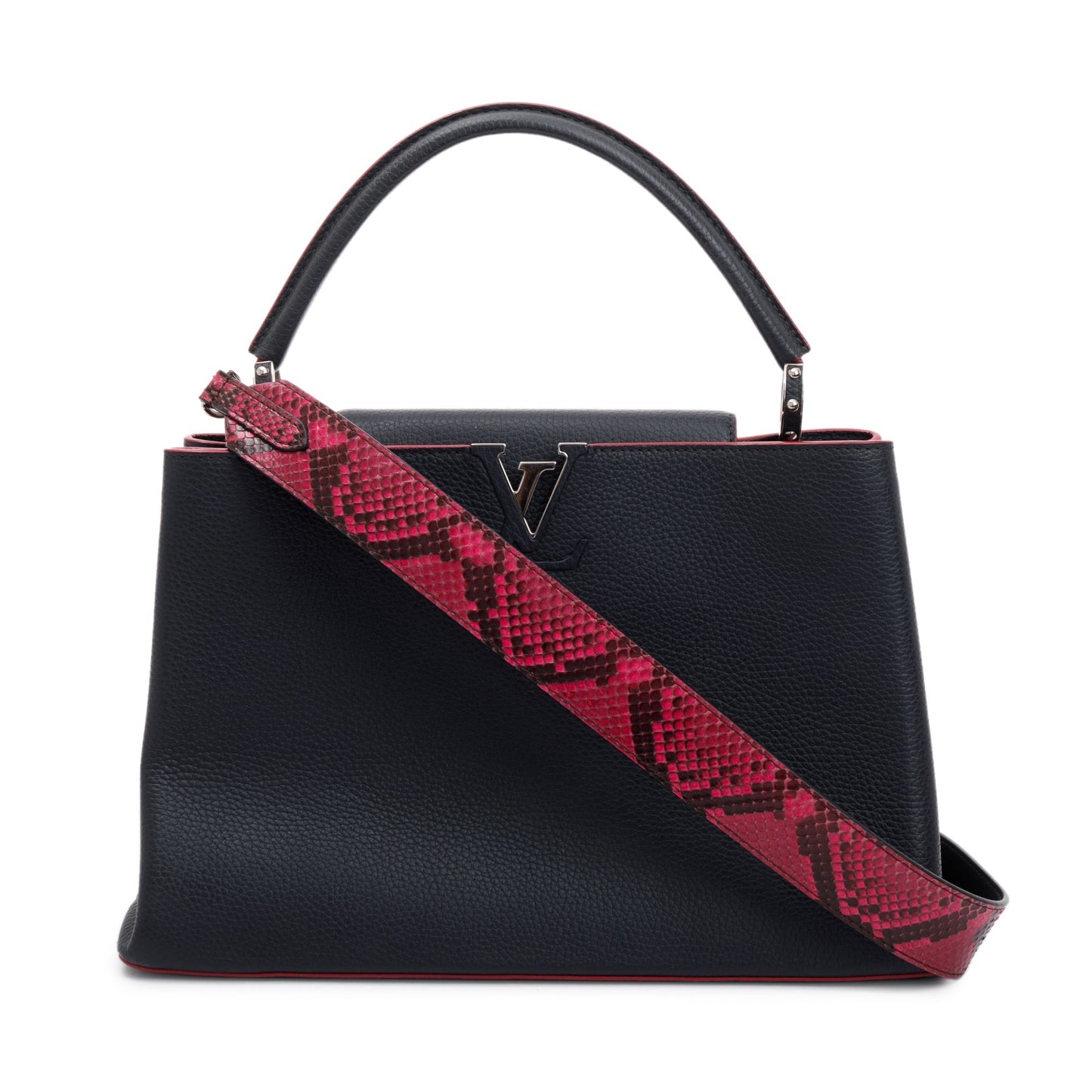 Louis Vuitton Black Taurillon Capucine GM