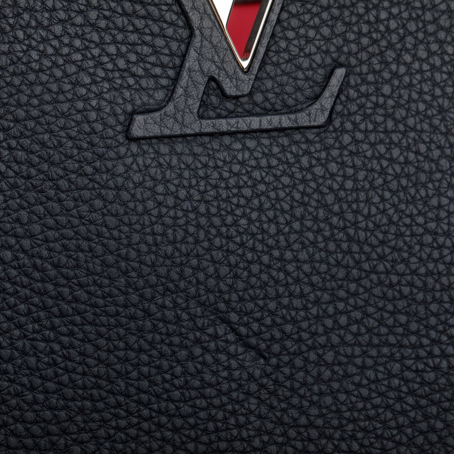 Louis Vuitton Black Taurillon Capucine GM