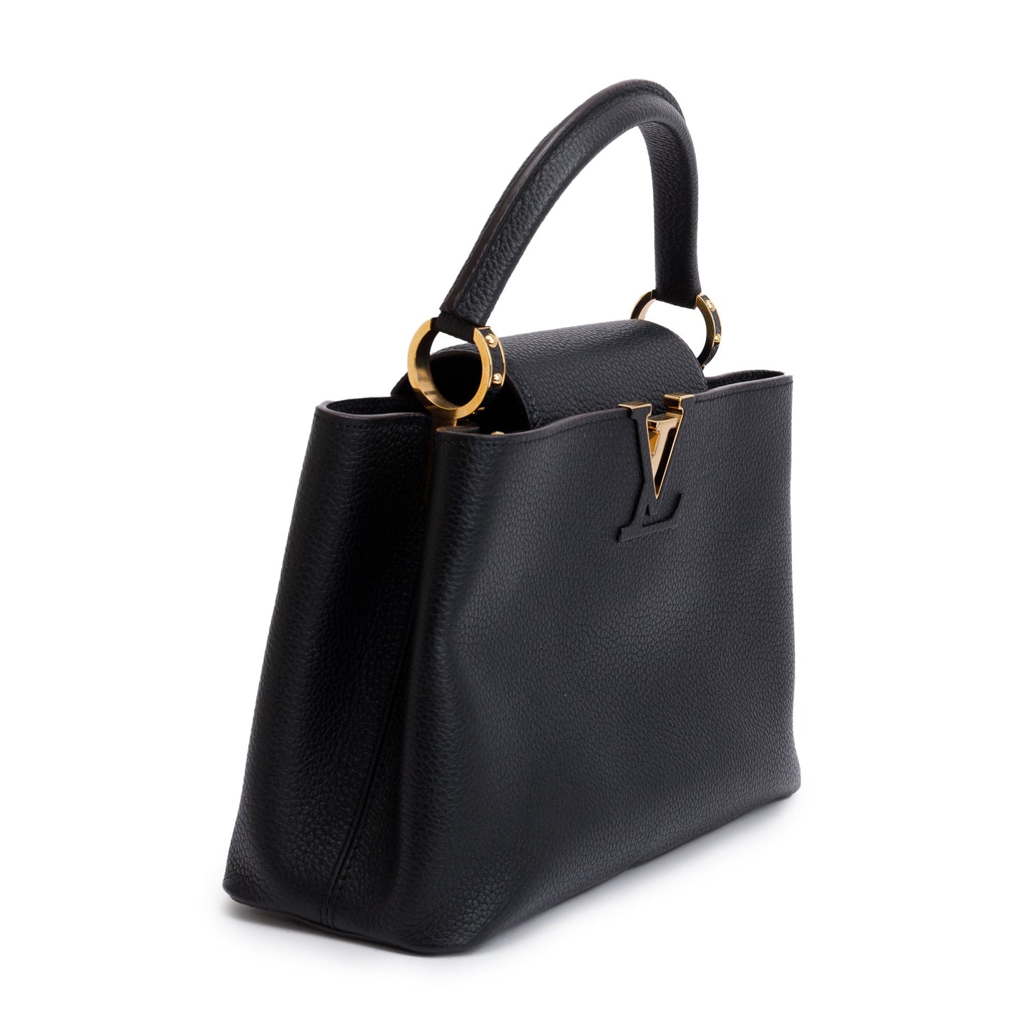 Louis Vuitton Black Taurillon Leather Capucines PM