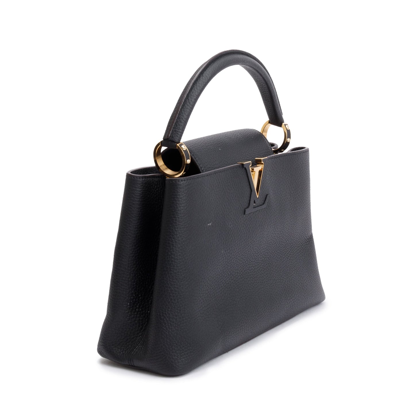 Louis Vuitton Black Taurillon Leather Capucines PM