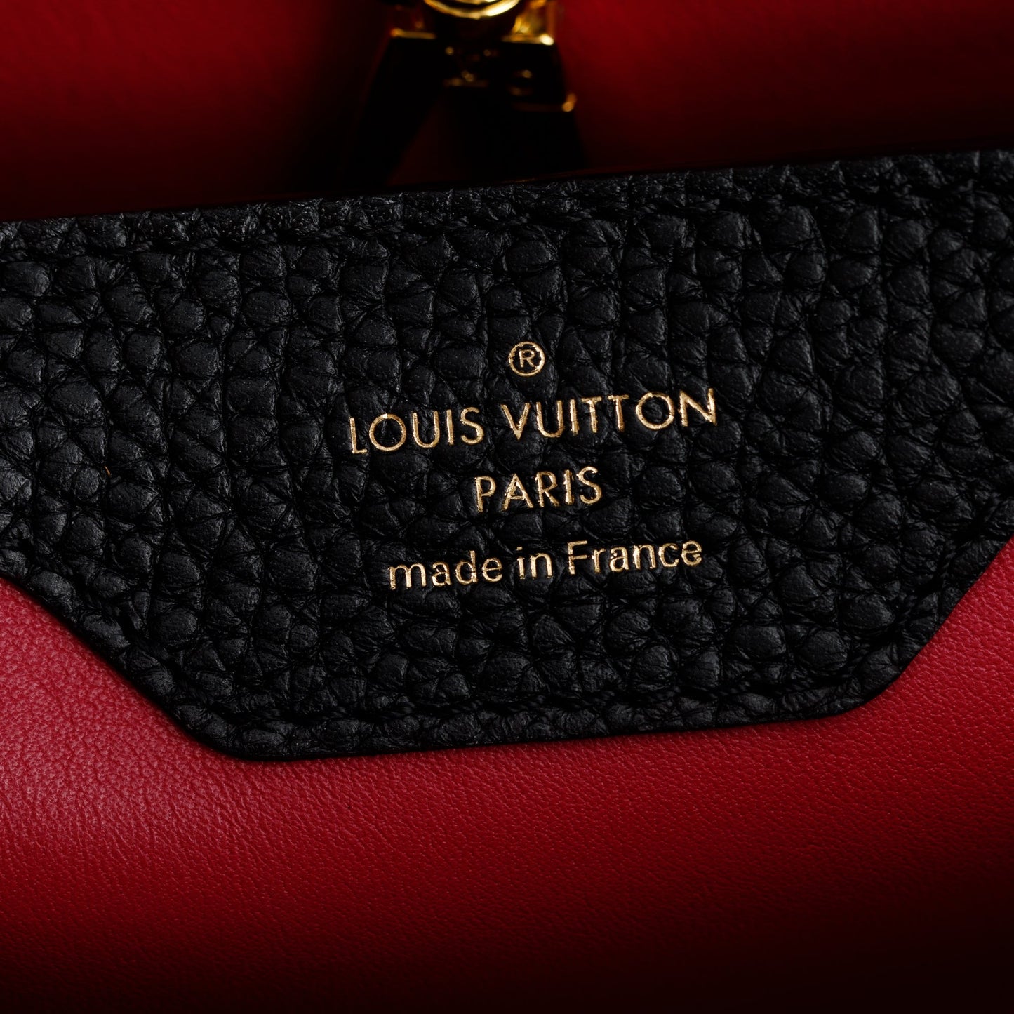 Louis Vuitton Black Taurillon Leather Capucines PM