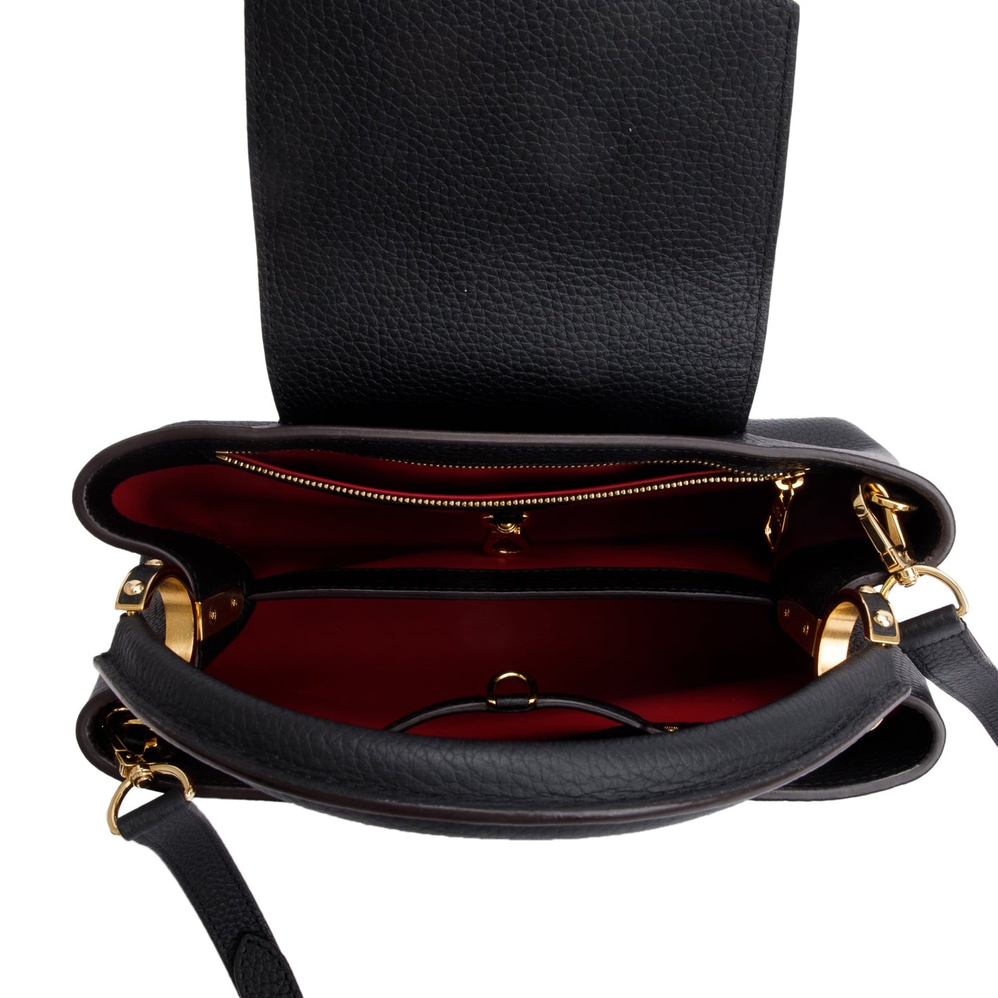 Louis Vuitton Black Taurillon Leather Capucines PM