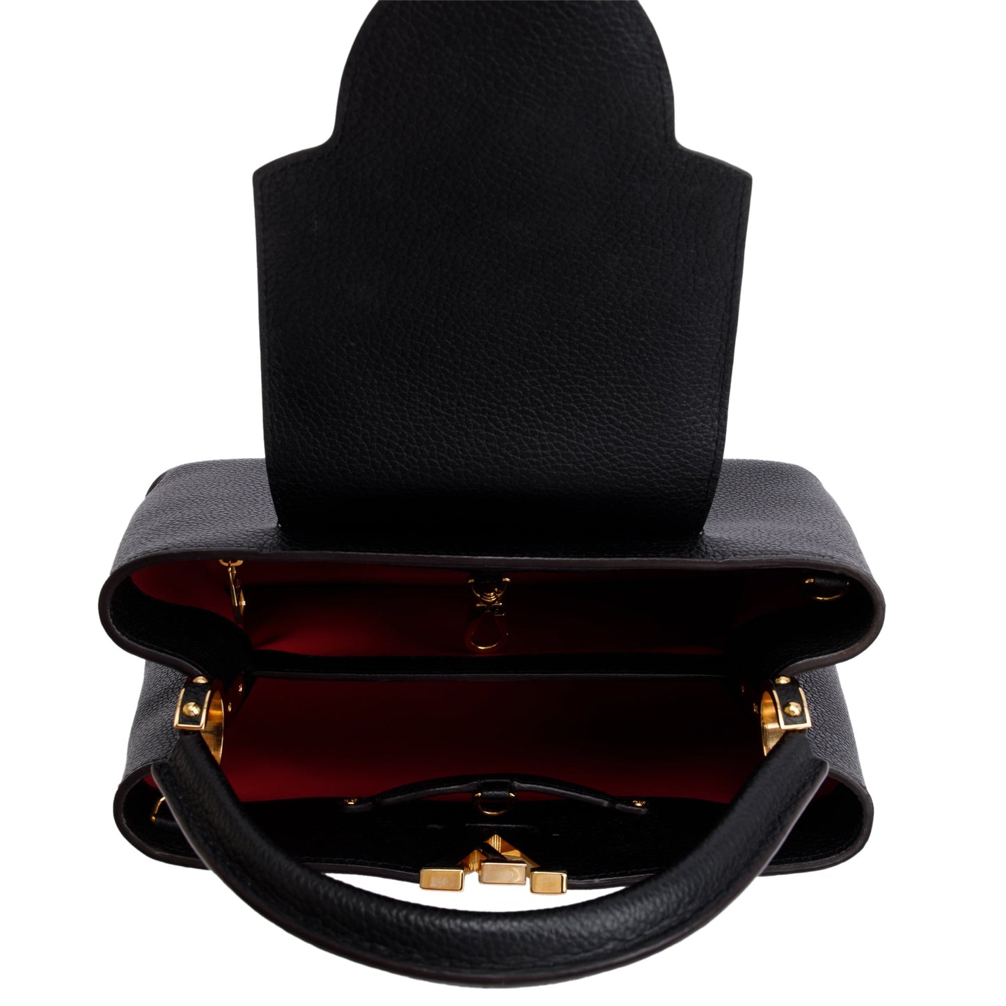 Louis Vuitton Black Taurillon Leather Capucines PM