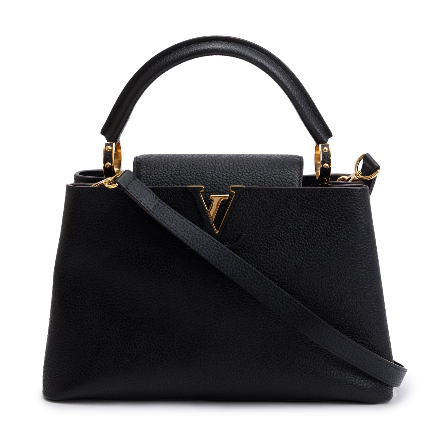 Louis Vuitton Black Taurillon Leather Capucines PM