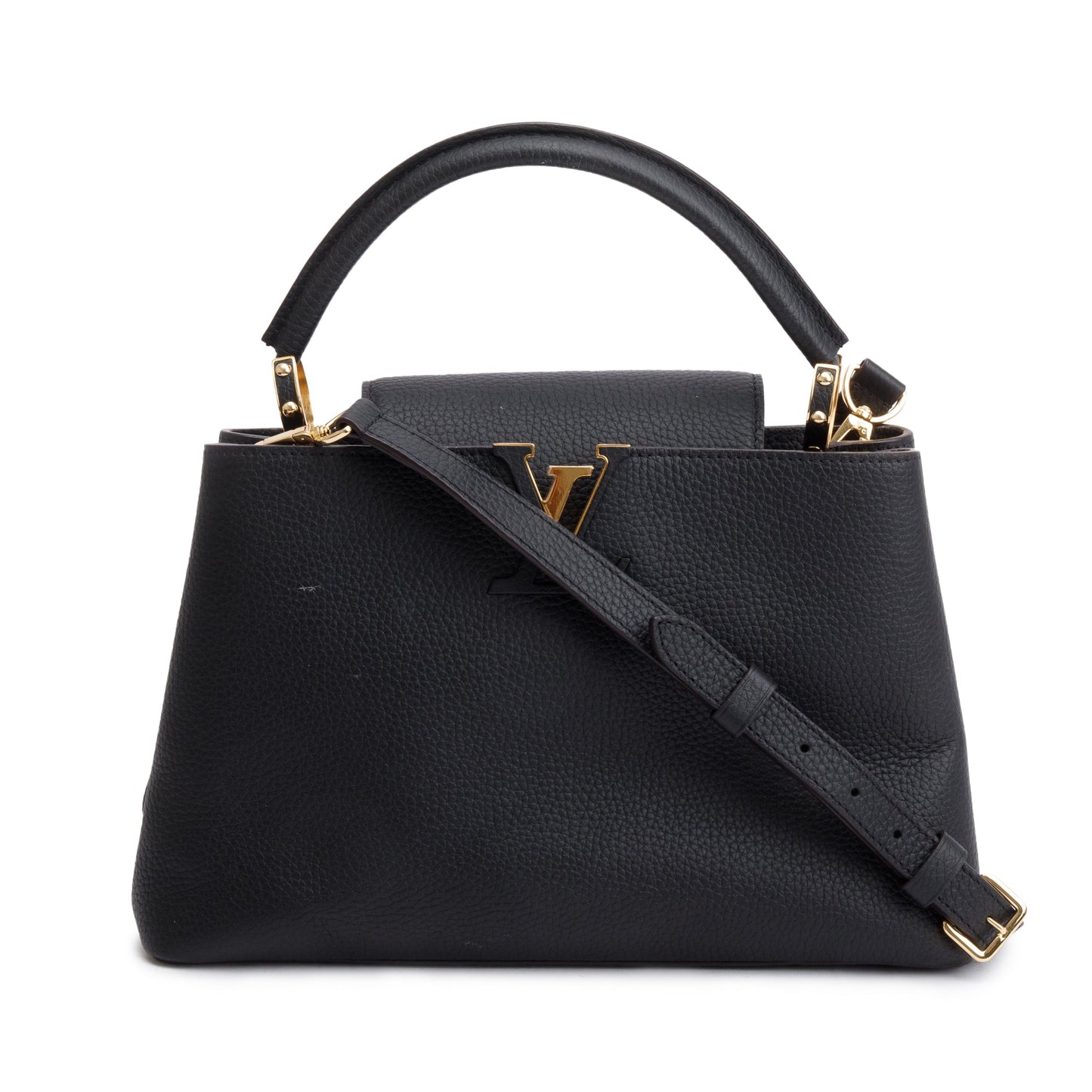 Louis Vuitton Black Taurillon Leather Capucines PM