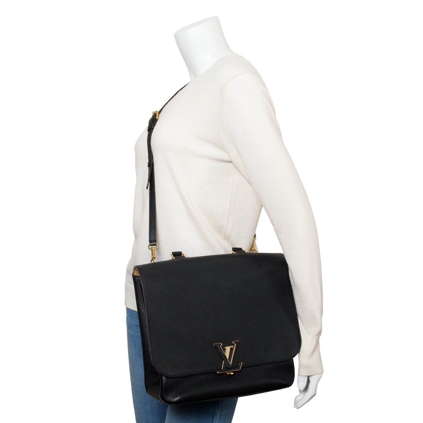 Louis Vuitton Black Taurillon Leather Volta Bag