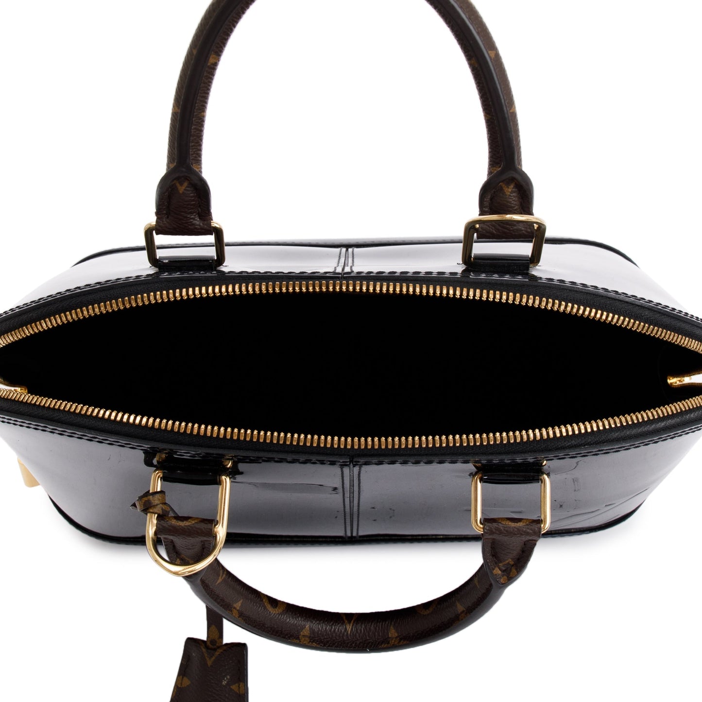 Louis Vuitton Black Vernis Miroir Monogram Alma PM