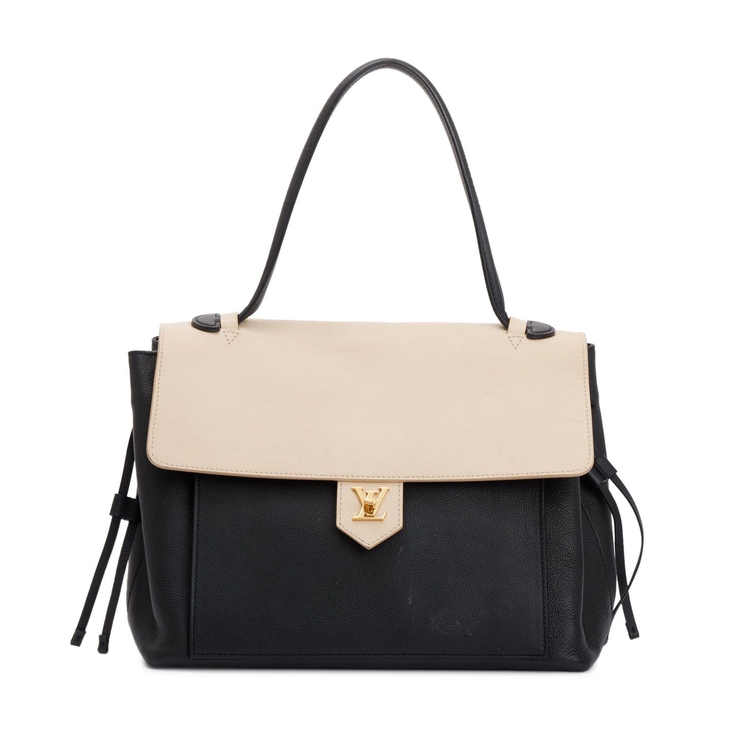 Louis Vuitton Black/Beige Calfskin Leather LockMe MM