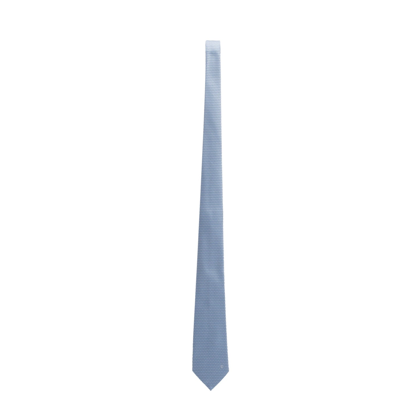 Louis Vuitton Blue Gray Diamonds V Silk Tie