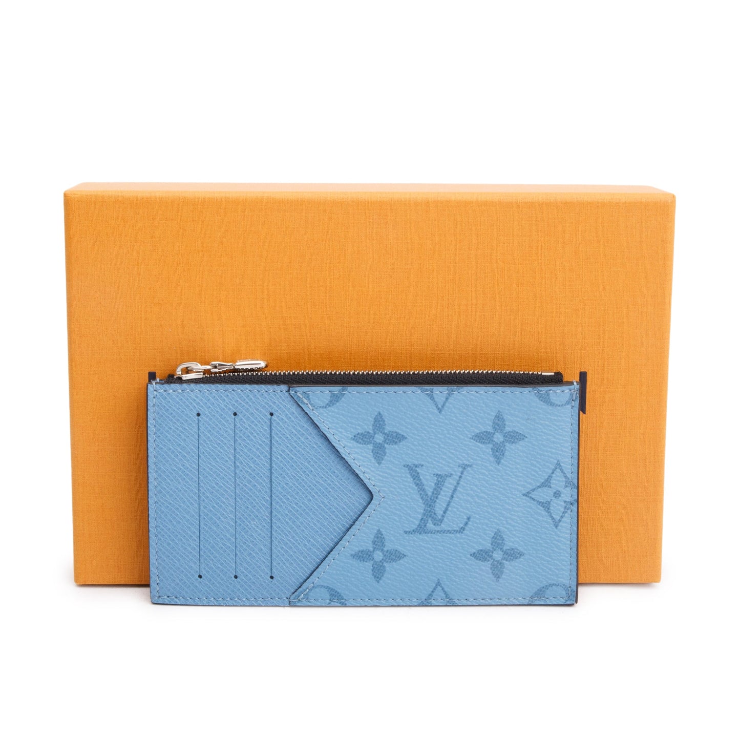 Louis Vuitton Blue Lagoon Monogram & Taigarama Leather Coin Card Holder