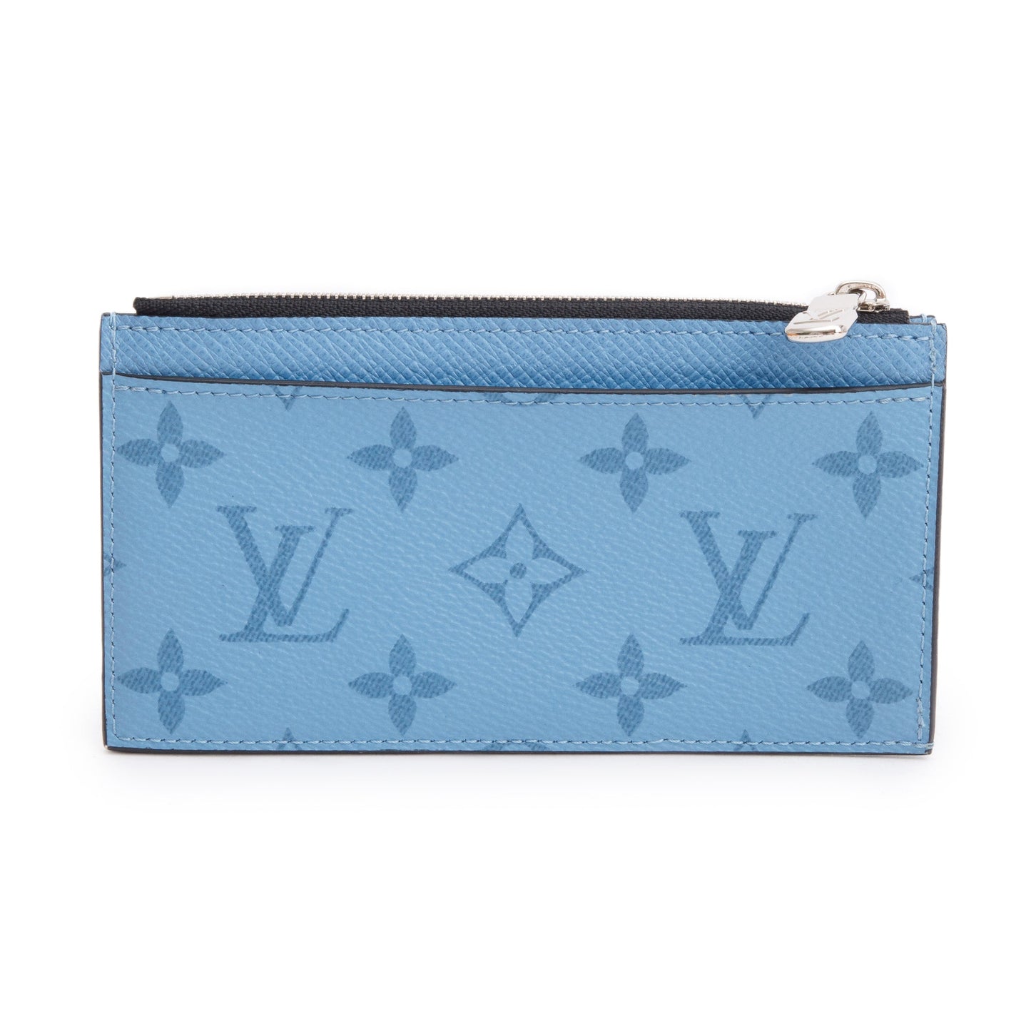 Louis Vuitton Blue Lagoon Monogram & Taigarama Leather Coin Card Holder