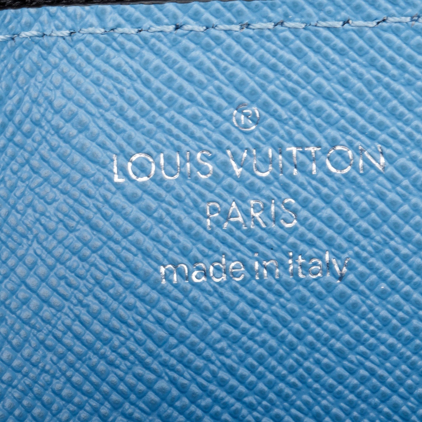 Louis Vuitton Blue Lagoon Monogram & Taigarama Leather Coin Card Holder
