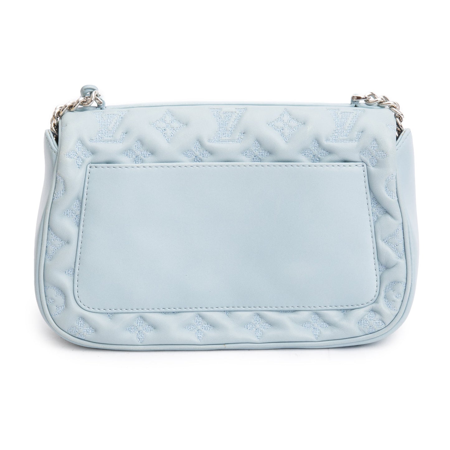 Louis Vuitton Blue Lambskin Mama Broderie Bag