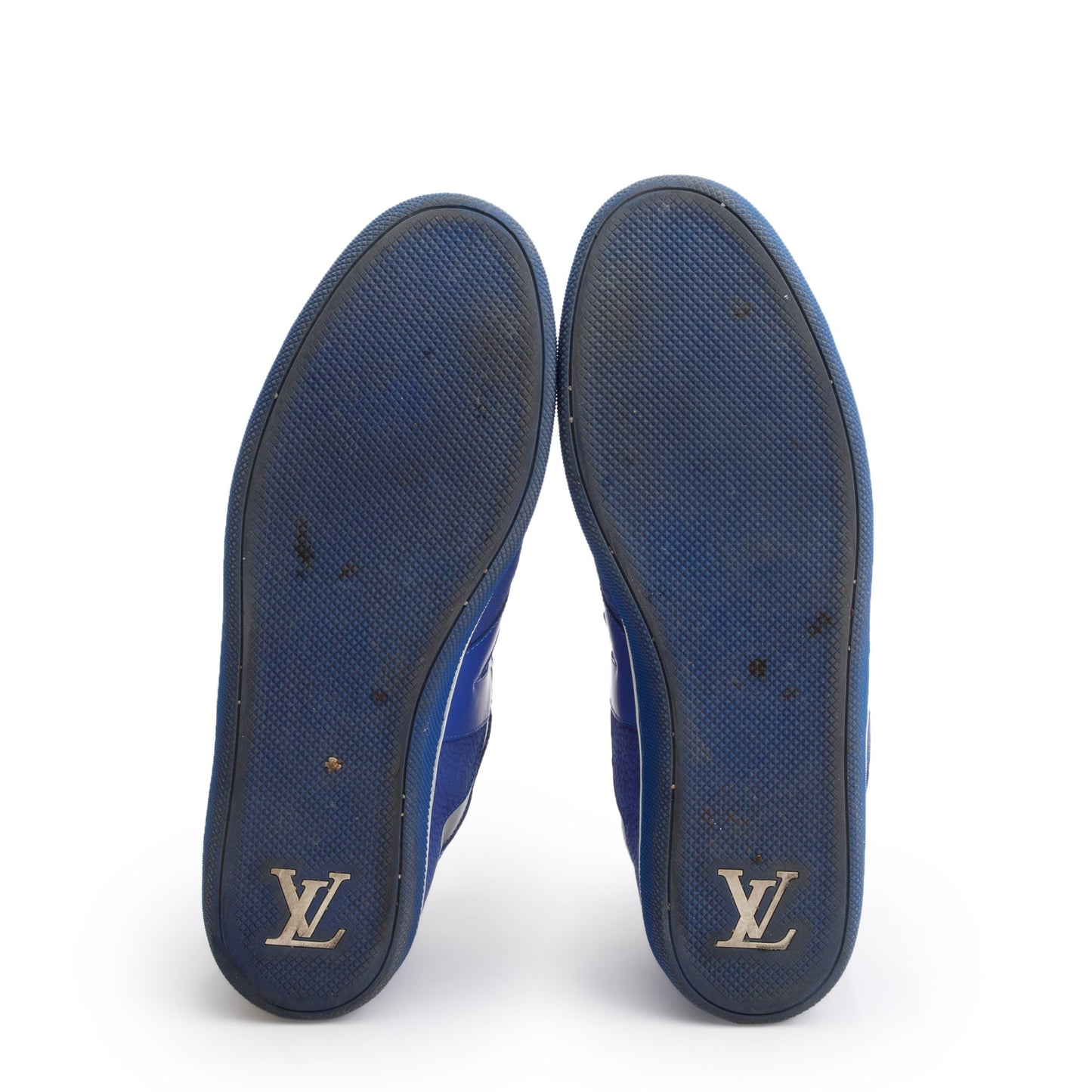 Louis Vuitton Blue Leather AW2012 High-Top Sneakers, Size 8.5