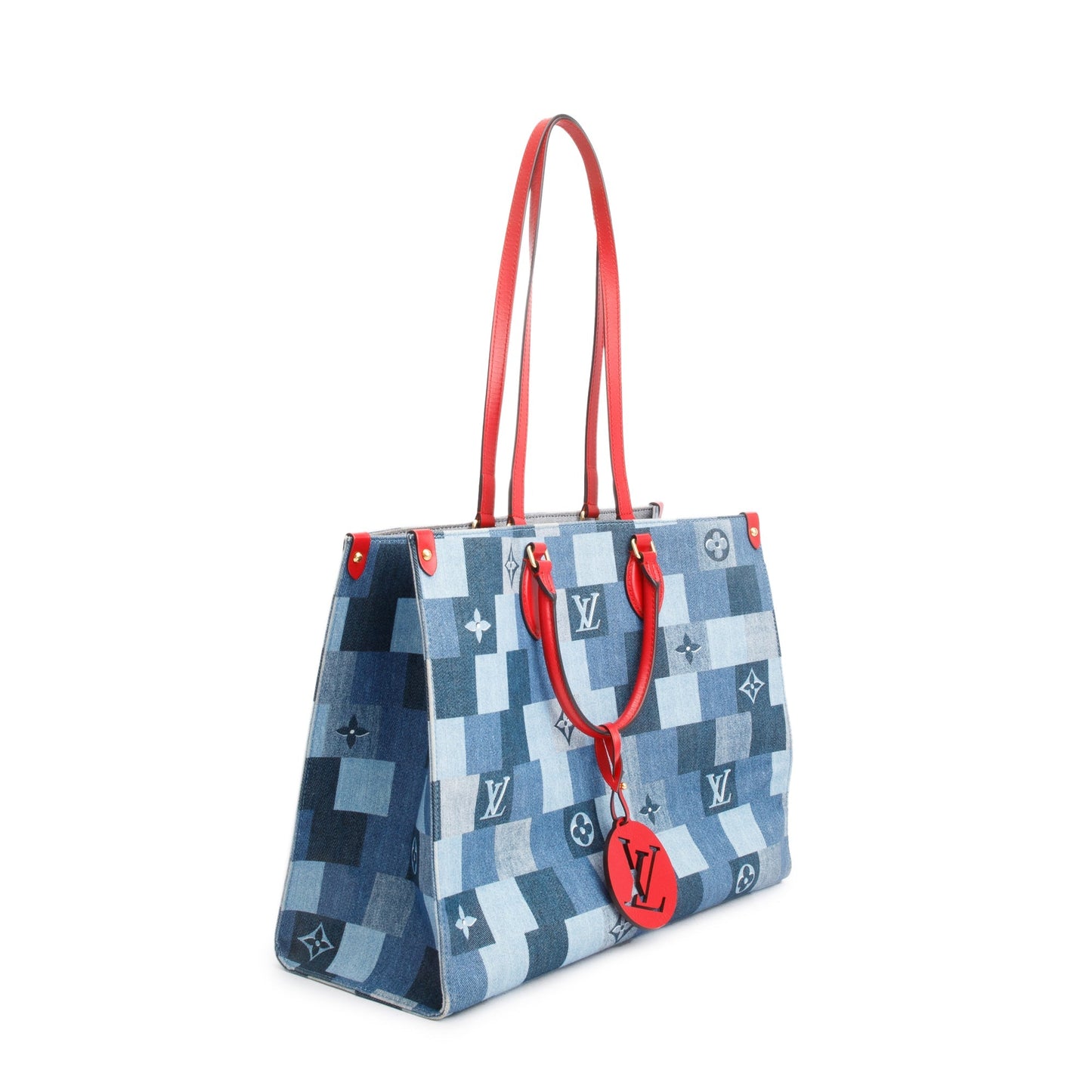 Louis Vuitton Blue Monogram Damier Denim OnTheGo GM