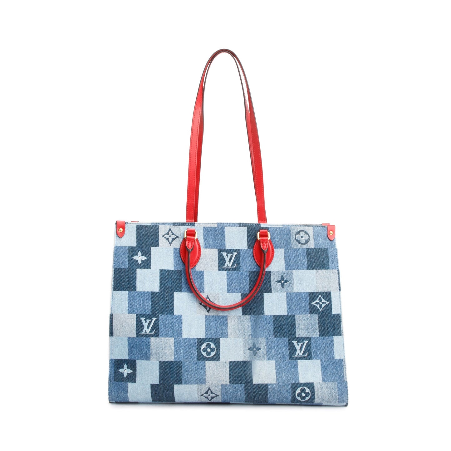 Louis Vuitton Blue Monogram Damier Denim OnTheGo GM