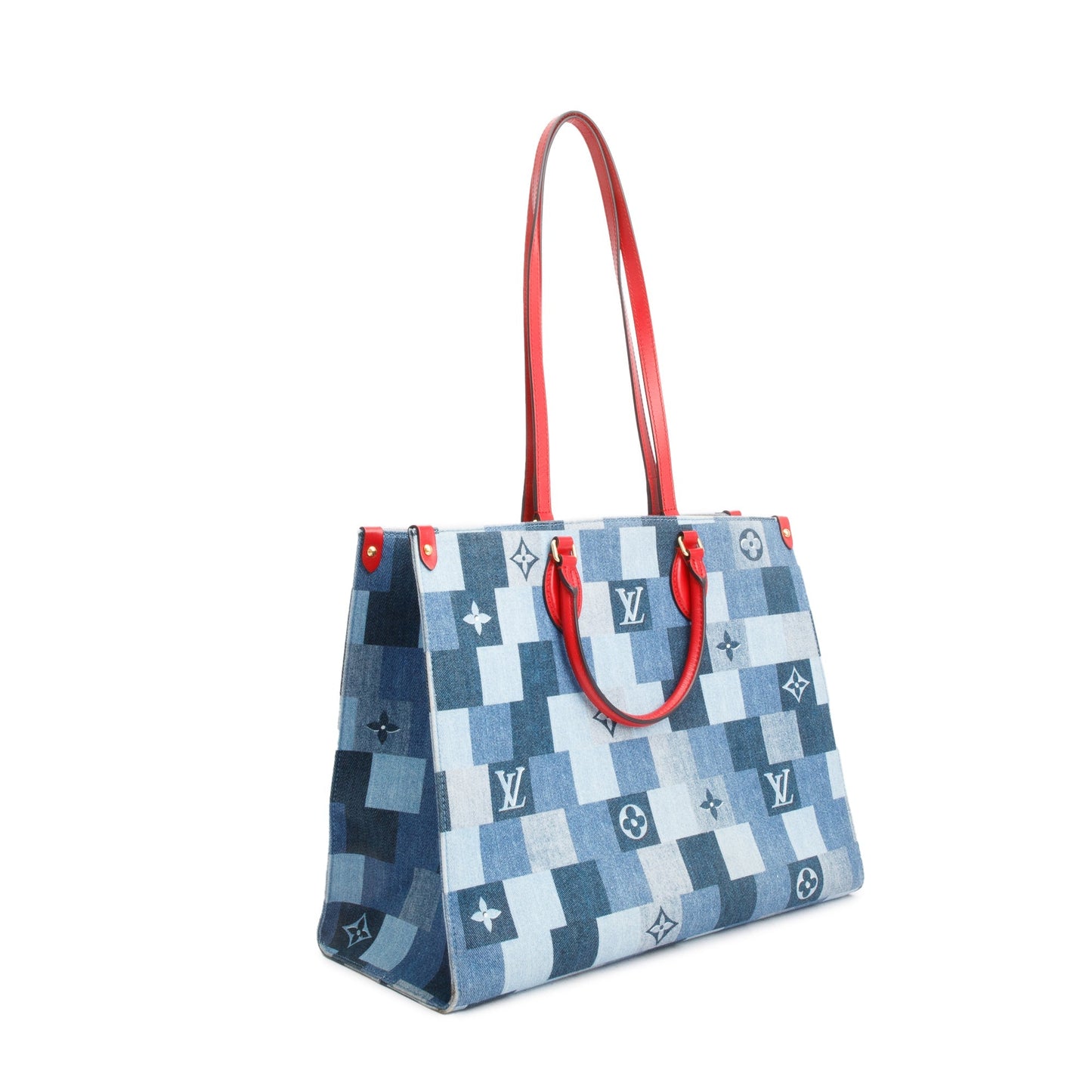 Louis Vuitton Blue Monogram Damier Denim OnTheGo GM