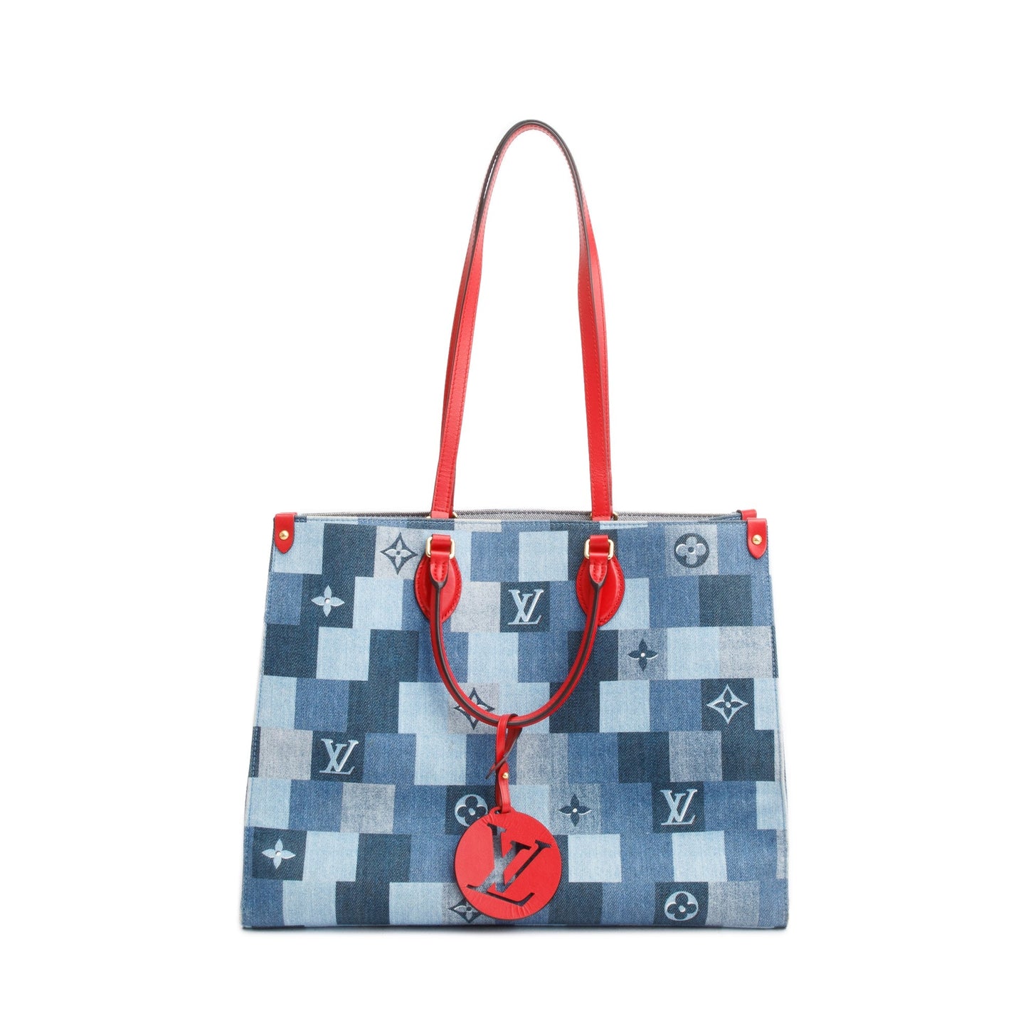 Louis Vuitton Blue Monogram Damier Denim OnTheGo GM