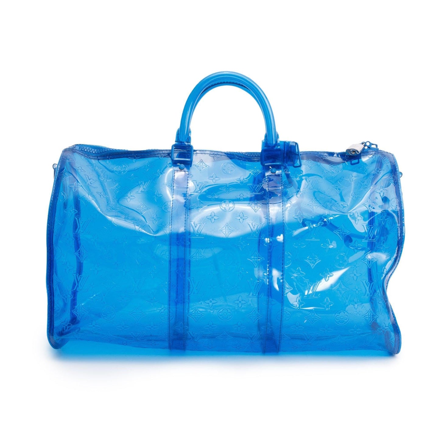 Louis Vuitton Blue Monogram Prism Keepall Bandouliere 50