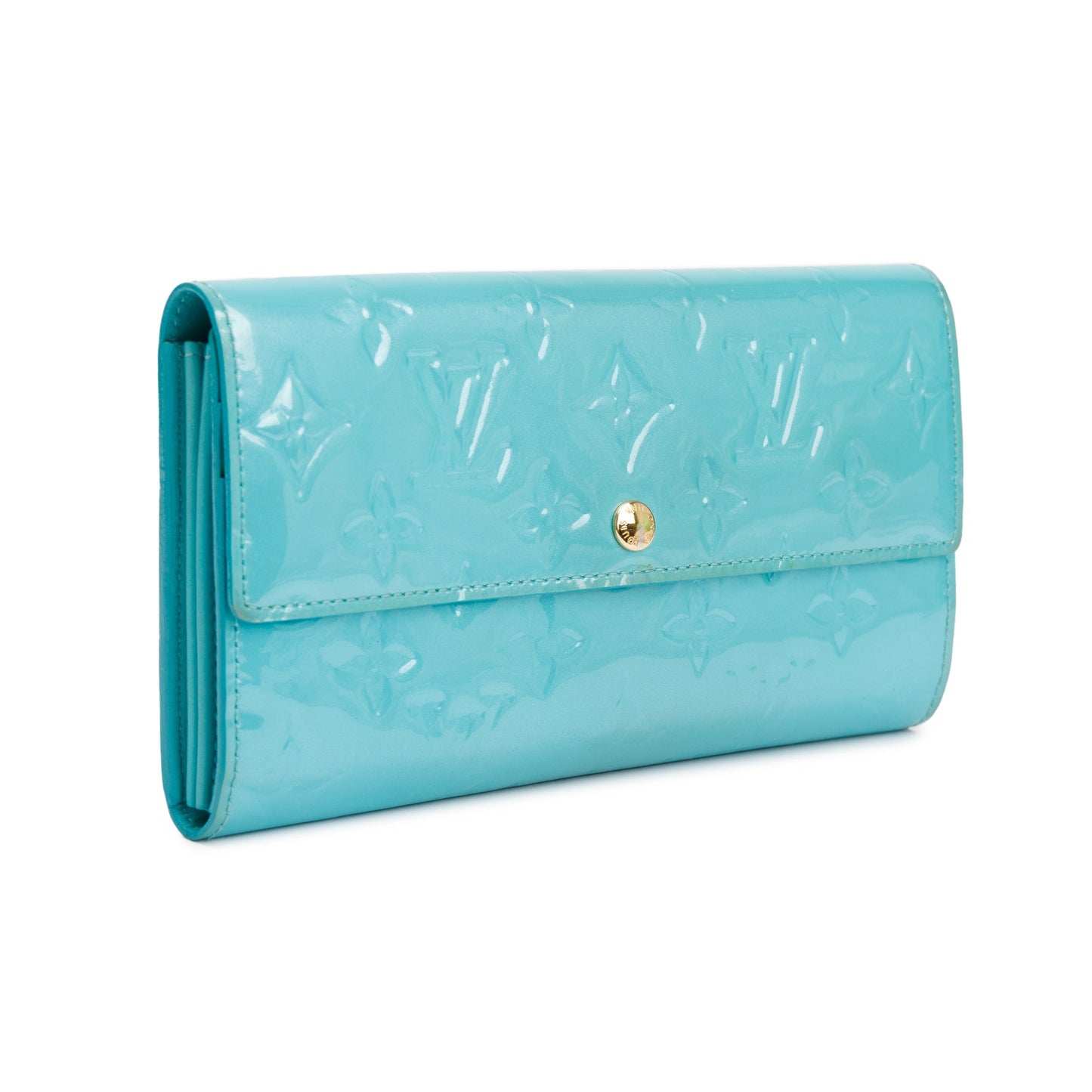 Louis Vuitton Blue Monogram Vernis Leather International Wallet