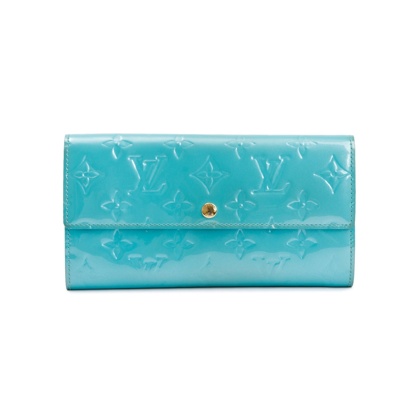 Louis Vuitton Blue Monogram Vernis Leather International Wallet