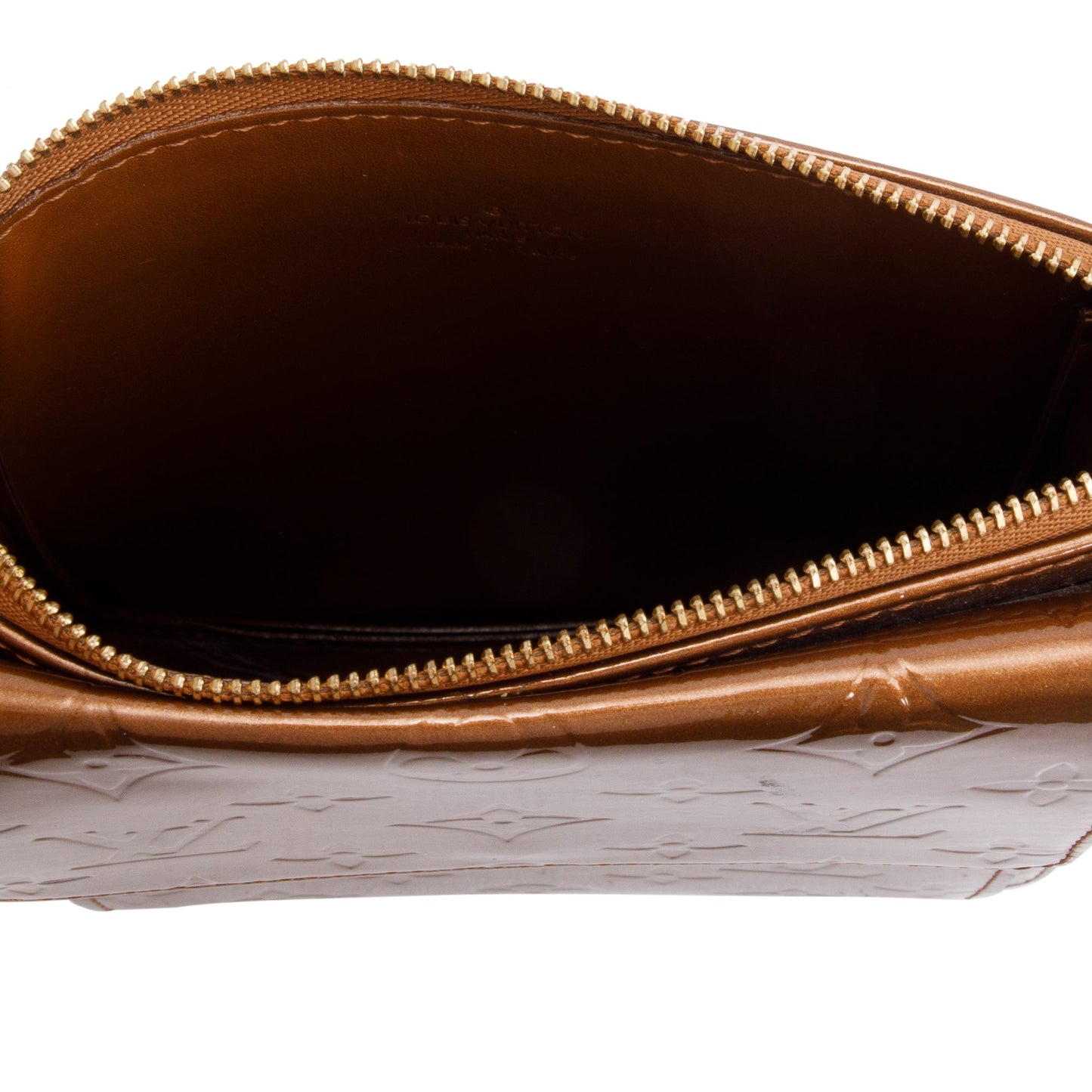 Louis Vuitton Bronze Monogram Vernis Leather Mott Bag