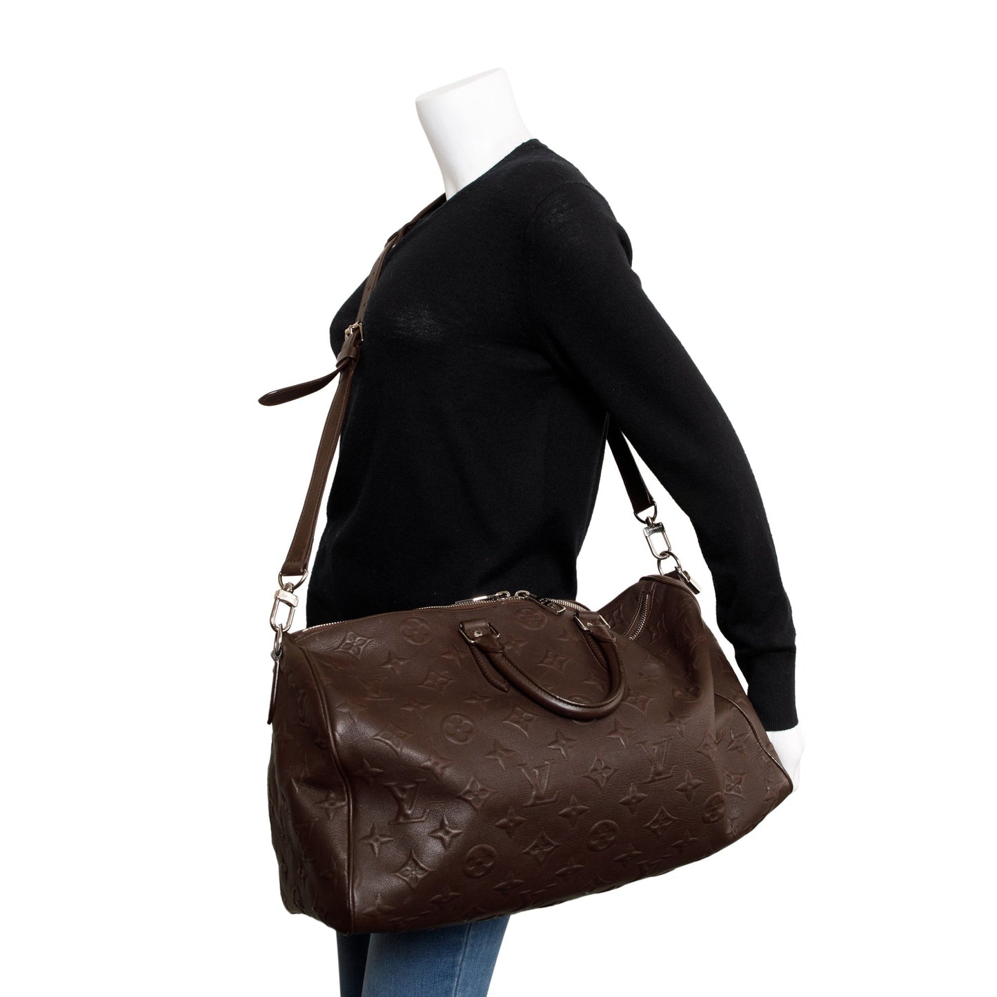 Louis Vuitton Brown Edun Monogram Revelation Keepall Bandouliere 45