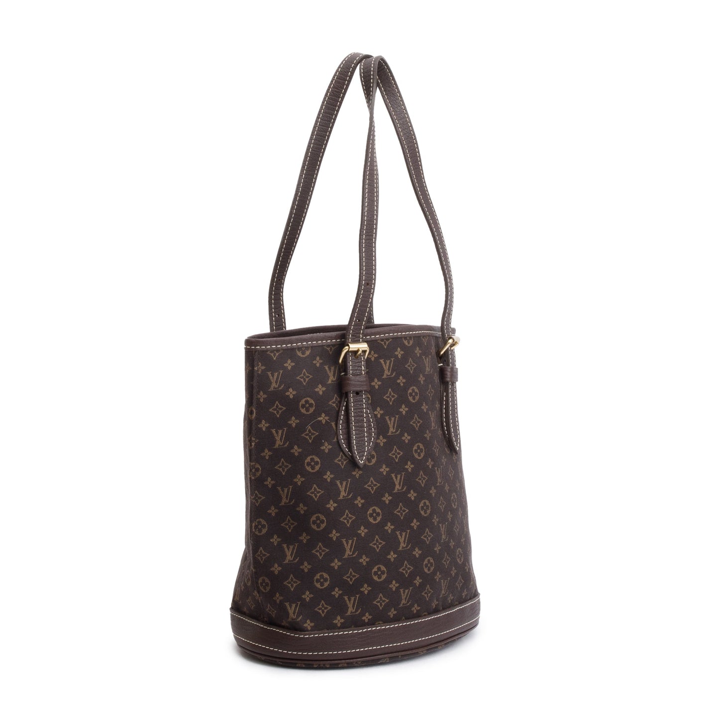 Louis Vuitton Brown Monogram Mini Lin Petit Bucket Bag