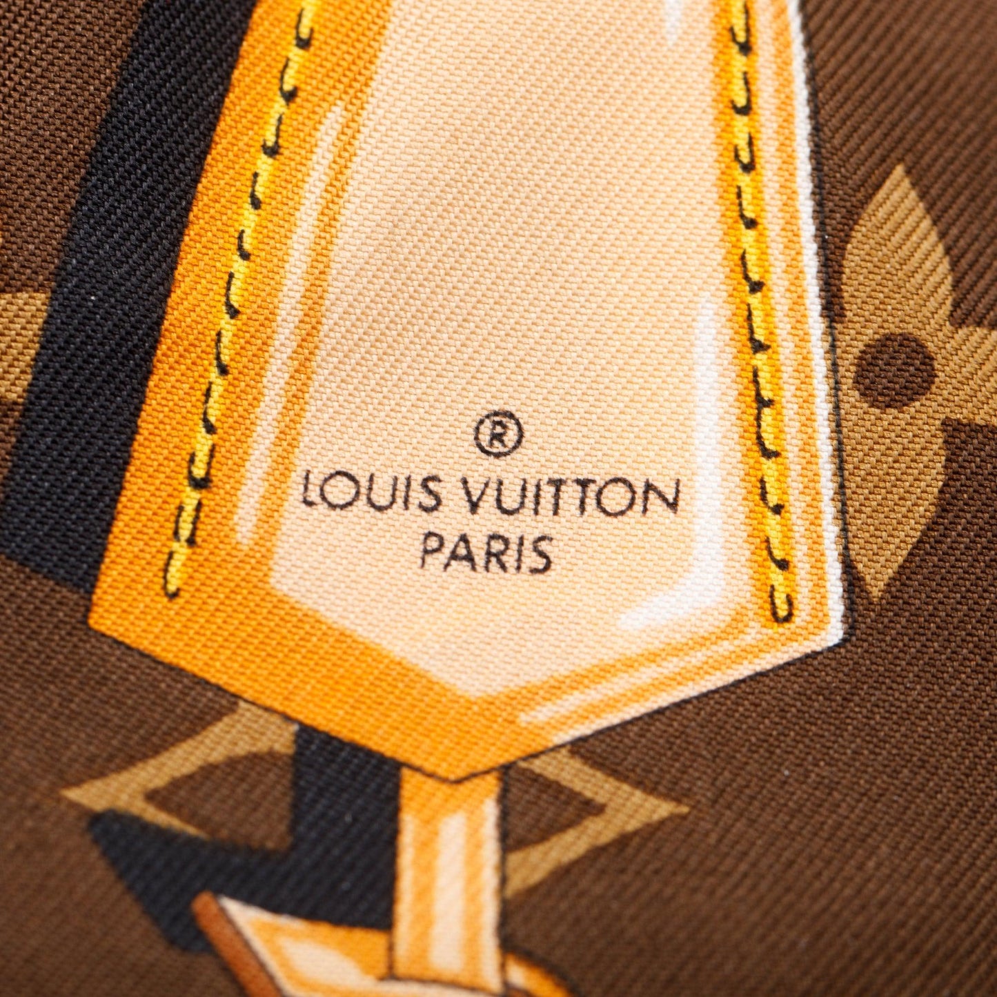 Louis Vuitton Brown Monogram Trunk Silk Bandeau