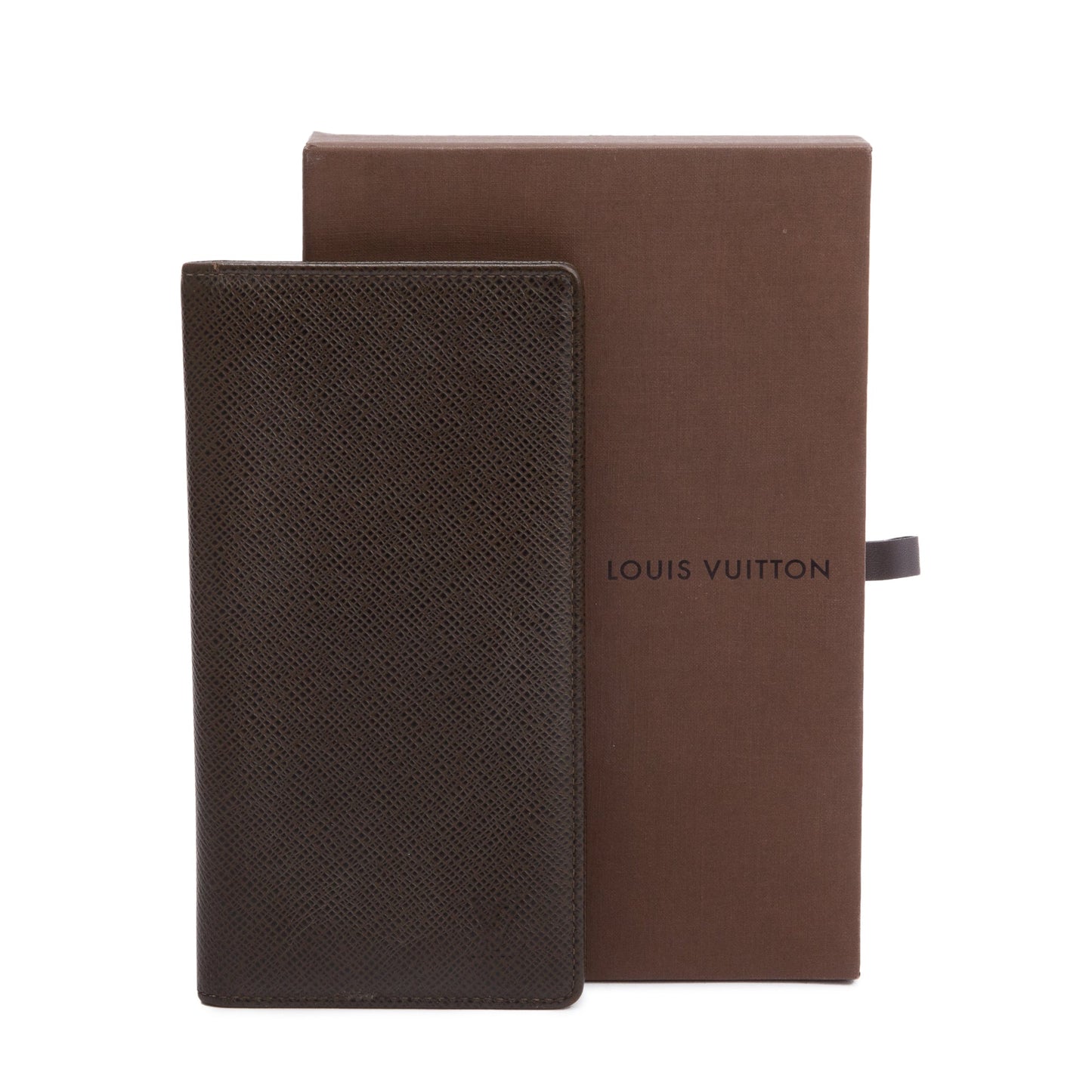 Louis Vuitton Brown Taiga Leather Porte-Valeurs Wallet Organizer