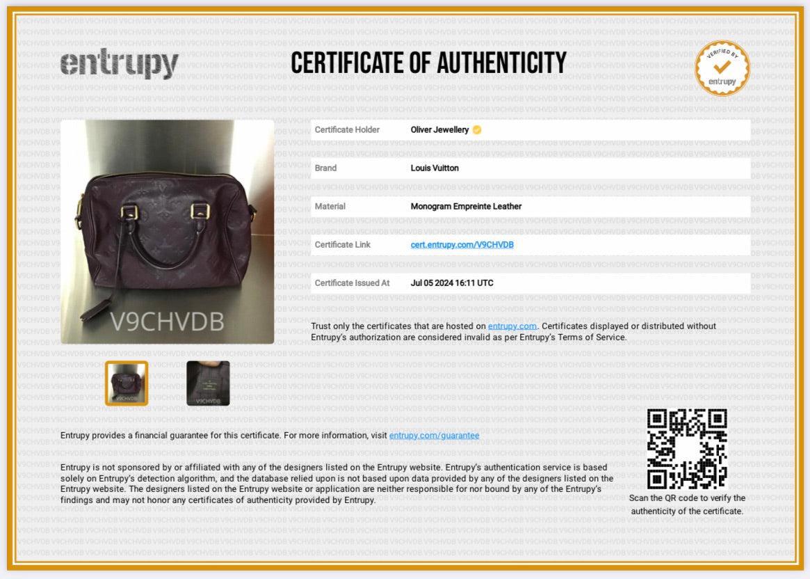 Louis Vuitton Burgundy Monogram Empreinte Leather Speedy Bandouliere 25