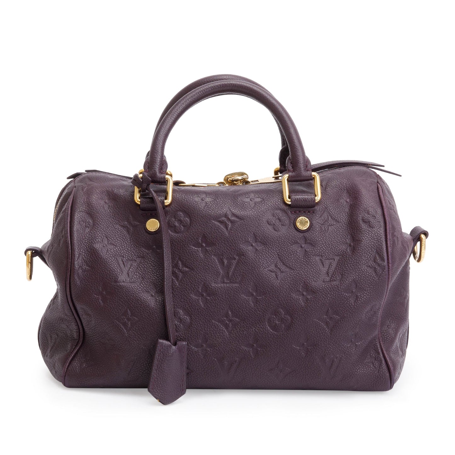 Louis Vuitton Burgundy Monogram Empreinte Leather Speedy Bandouliere 25