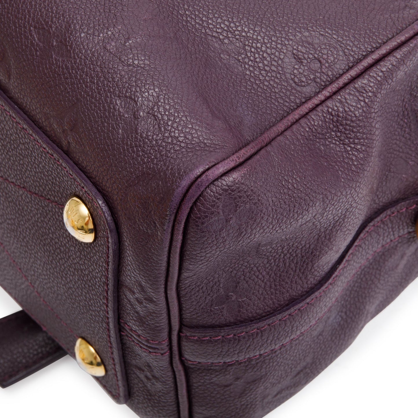 Louis Vuitton Burgundy Monogram Empreinte Leather Speedy Bandouliere 25