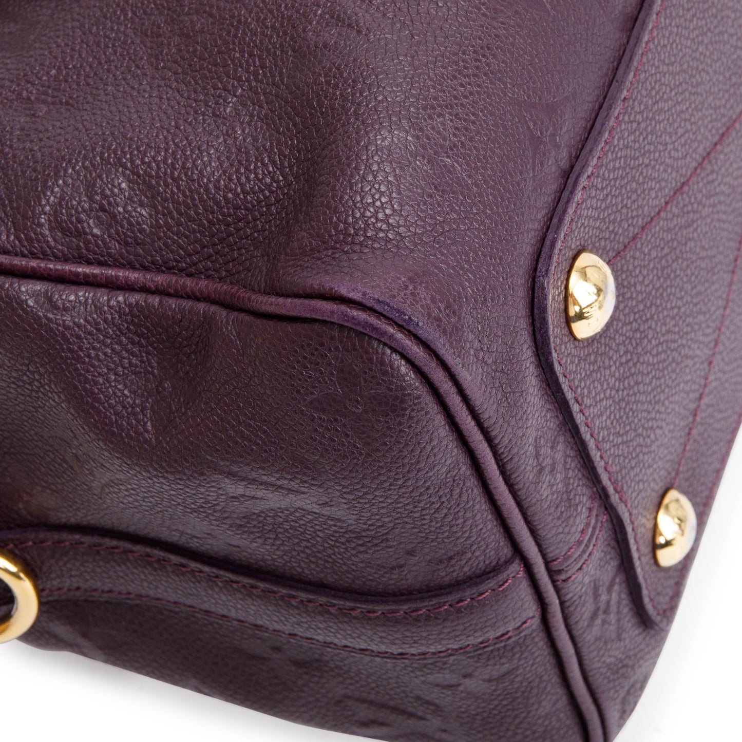 Louis Vuitton Burgundy Monogram Empreinte Leather Speedy Bandouliere 25