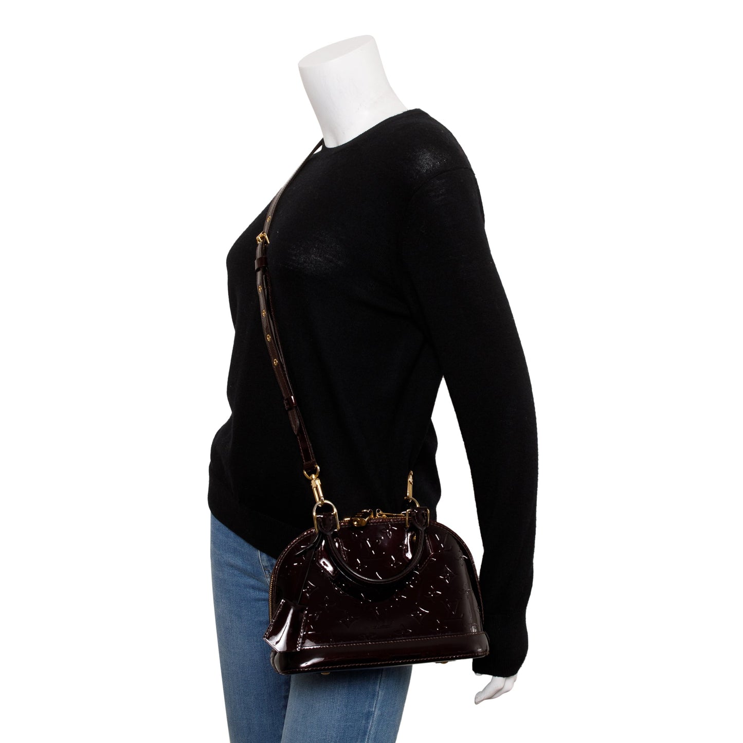 Louis Vuitton Burgundy Monogram Vernis Leather Alma BB