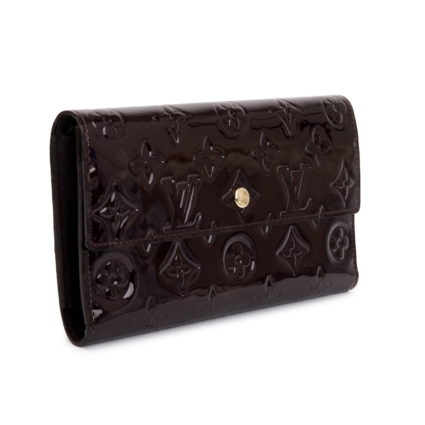 Louis Vuitton Burgundy Monogram Vernis Leather Porte Tresor International Wallet