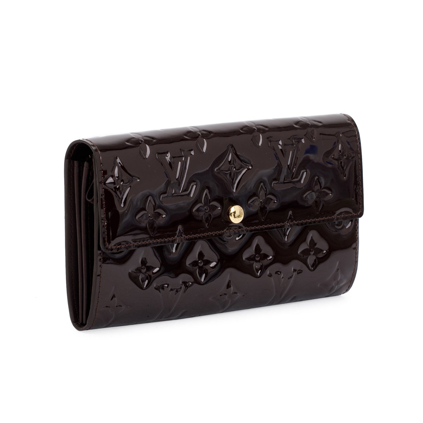 Louis Vuitton Burgundy Monogram Vernis Sarah Wallet