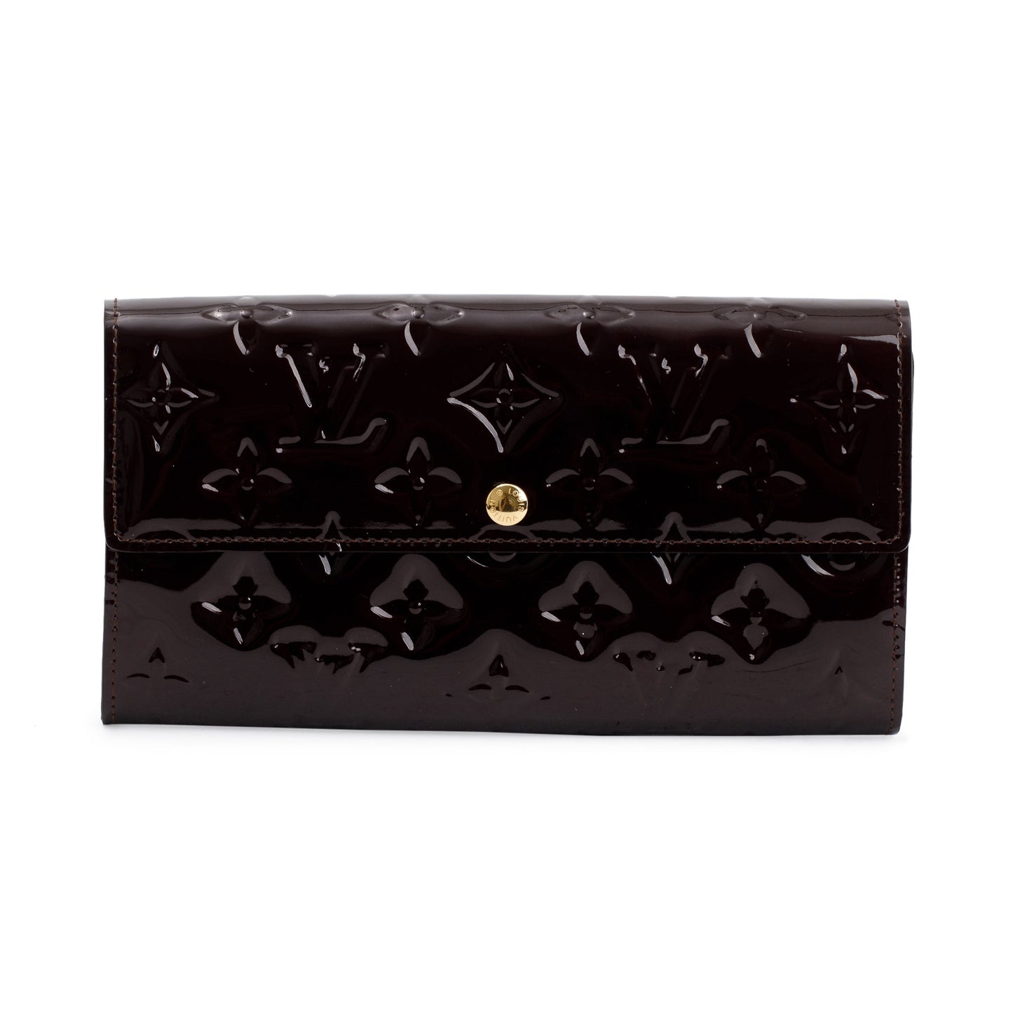 Louis Vuitton Burgundy Monogram Vernis Sarah Wallet