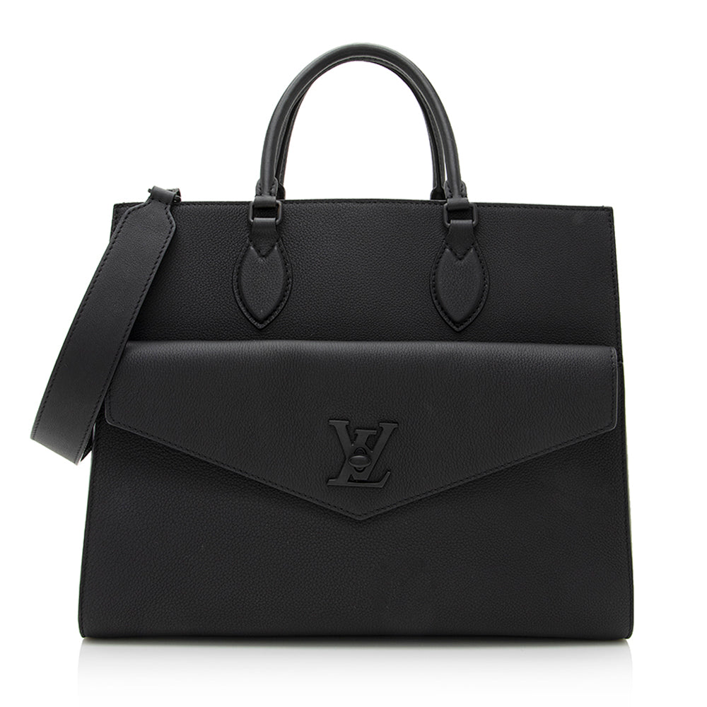 Louis Vuitton Calfskin Lockme Tote (SHF-21403)