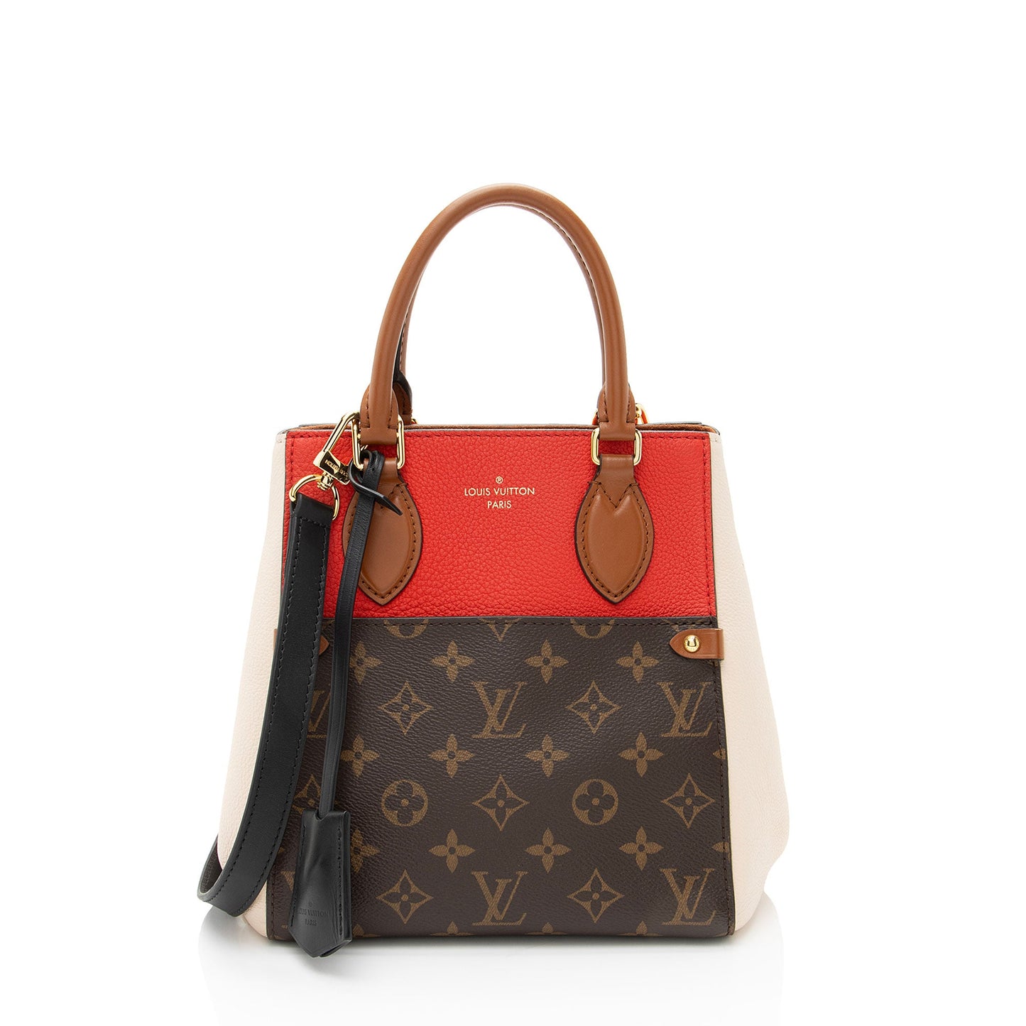 Louis Vuitton Calfskin Monogram Canvas Fold Tote PM