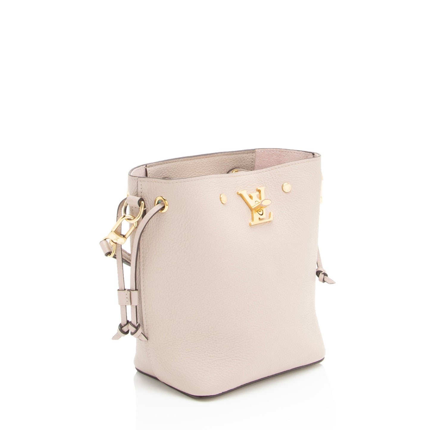 Louis Vuitton Calfskin Nano Lockme Bucket Bag (SHF-5gQoz6)