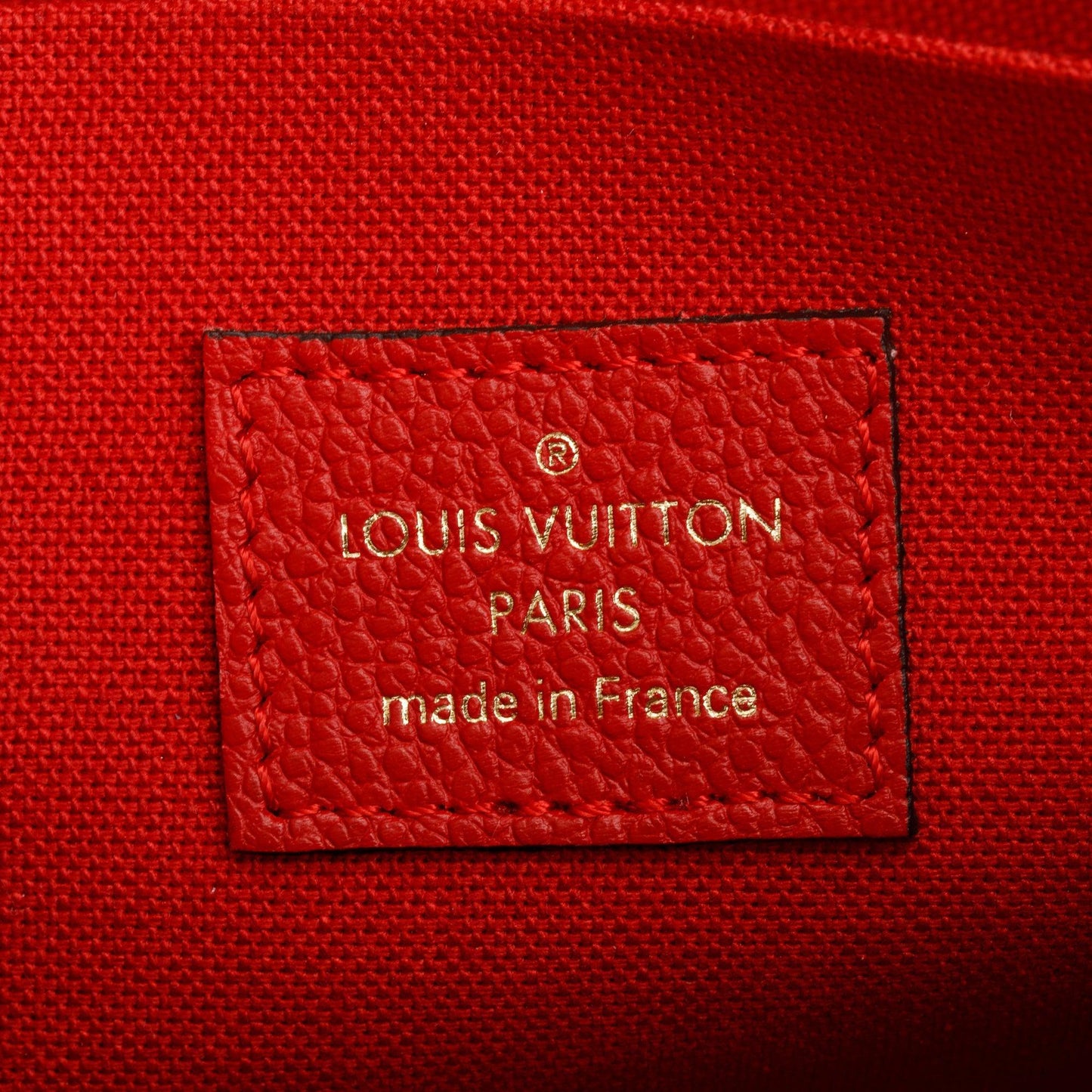 Louis Vuitton Cherry Red Monogram Empreinte Leather Felicie Pochette Chain Wallet