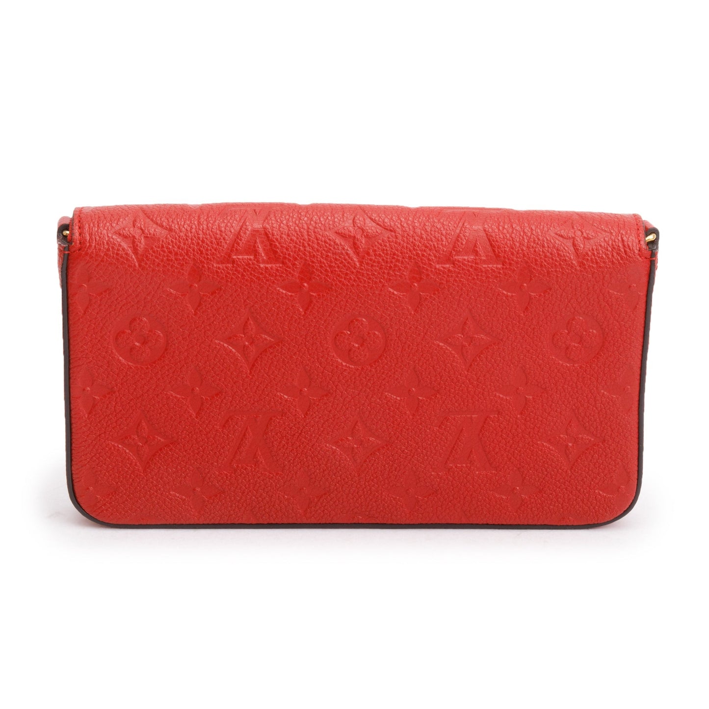Louis Vuitton Cherry Red Monogram Empreinte Leather Felicie Pochette Chain Wallet