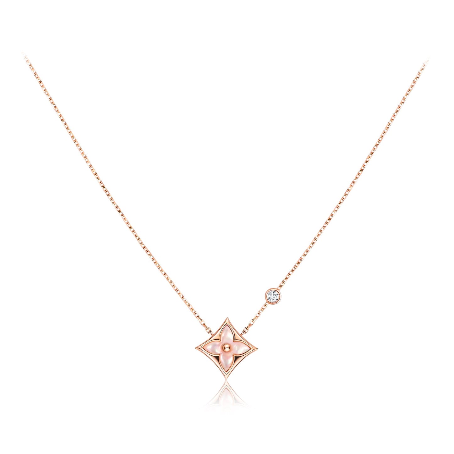 LOUIS VUITTON COLOR BLOSSOM BB STAR PENDANT PINK GOLD PINK MOTHER-OF-PEARL & DIAMOND NECKLACE