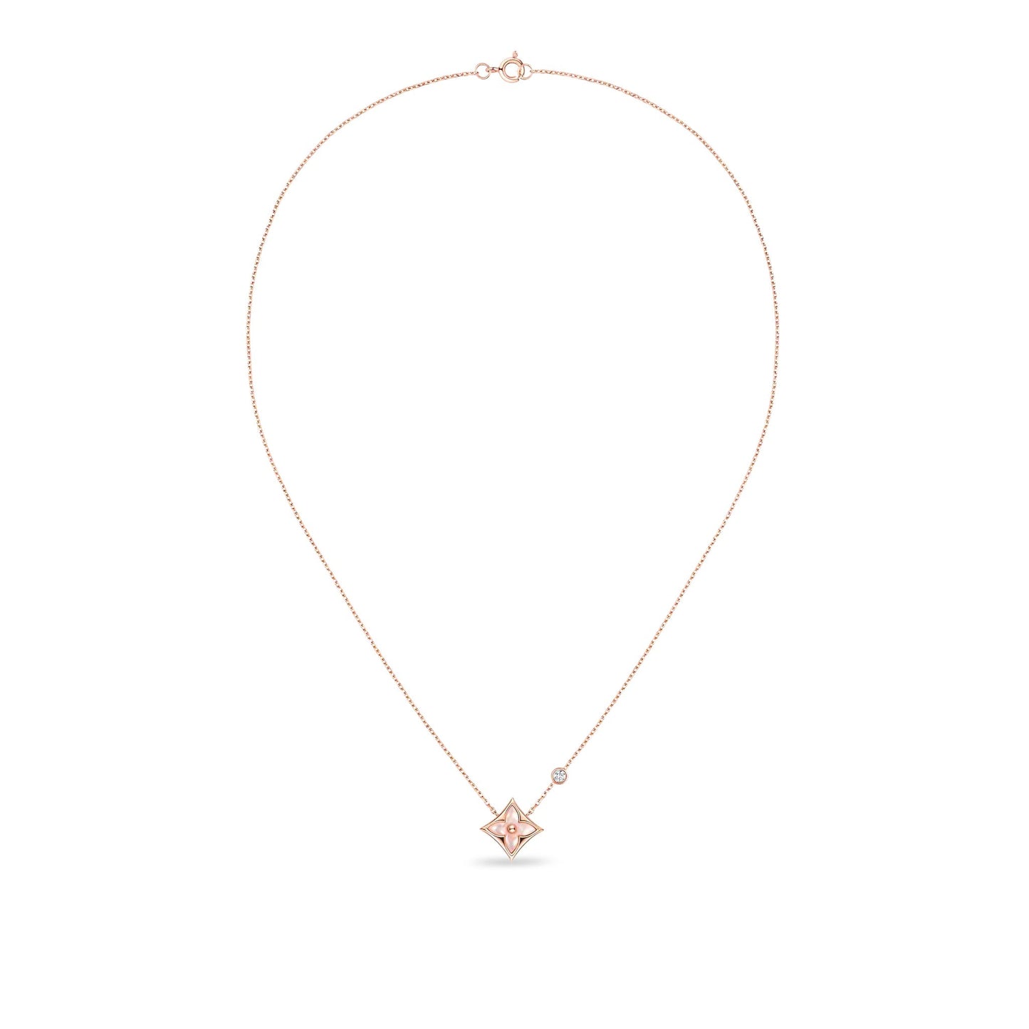 LOUIS VUITTON COLOR BLOSSOM BB STAR PENDANT PINK GOLD PINK MOTHER-OF-PEARL & DIAMOND NECKLACE