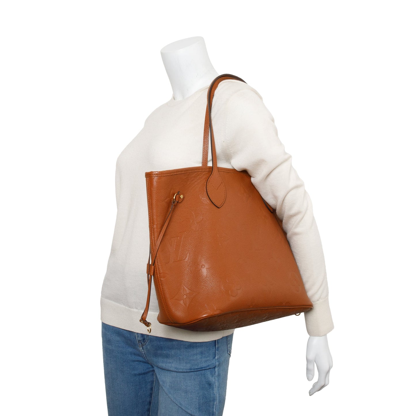 Louis Vuitton Congac Monogram Giant Empreinte Leather Neverfull MM