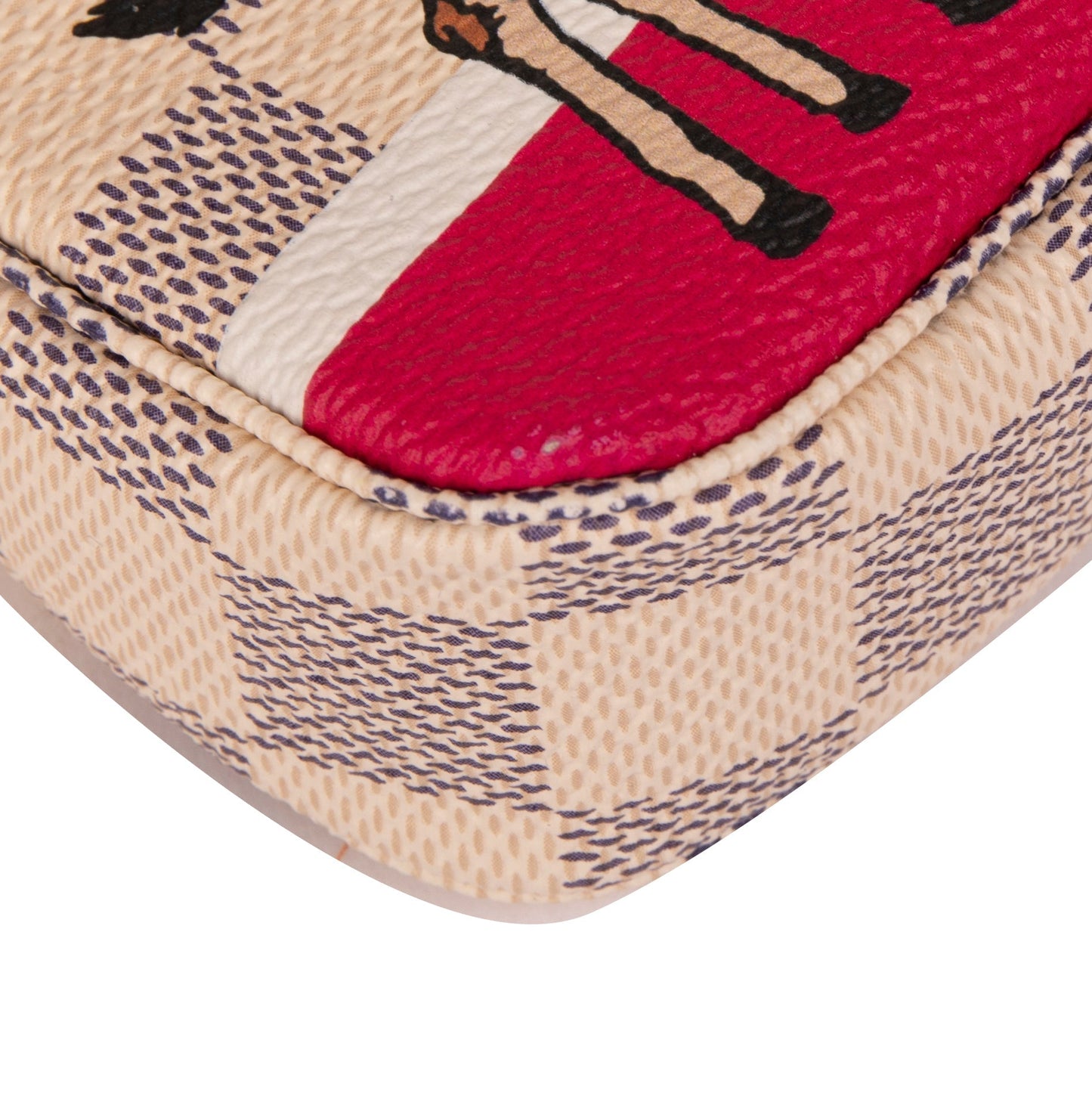Louis Vuitton Damier Azur Christmas Giraffe Mini Pochette Accessories